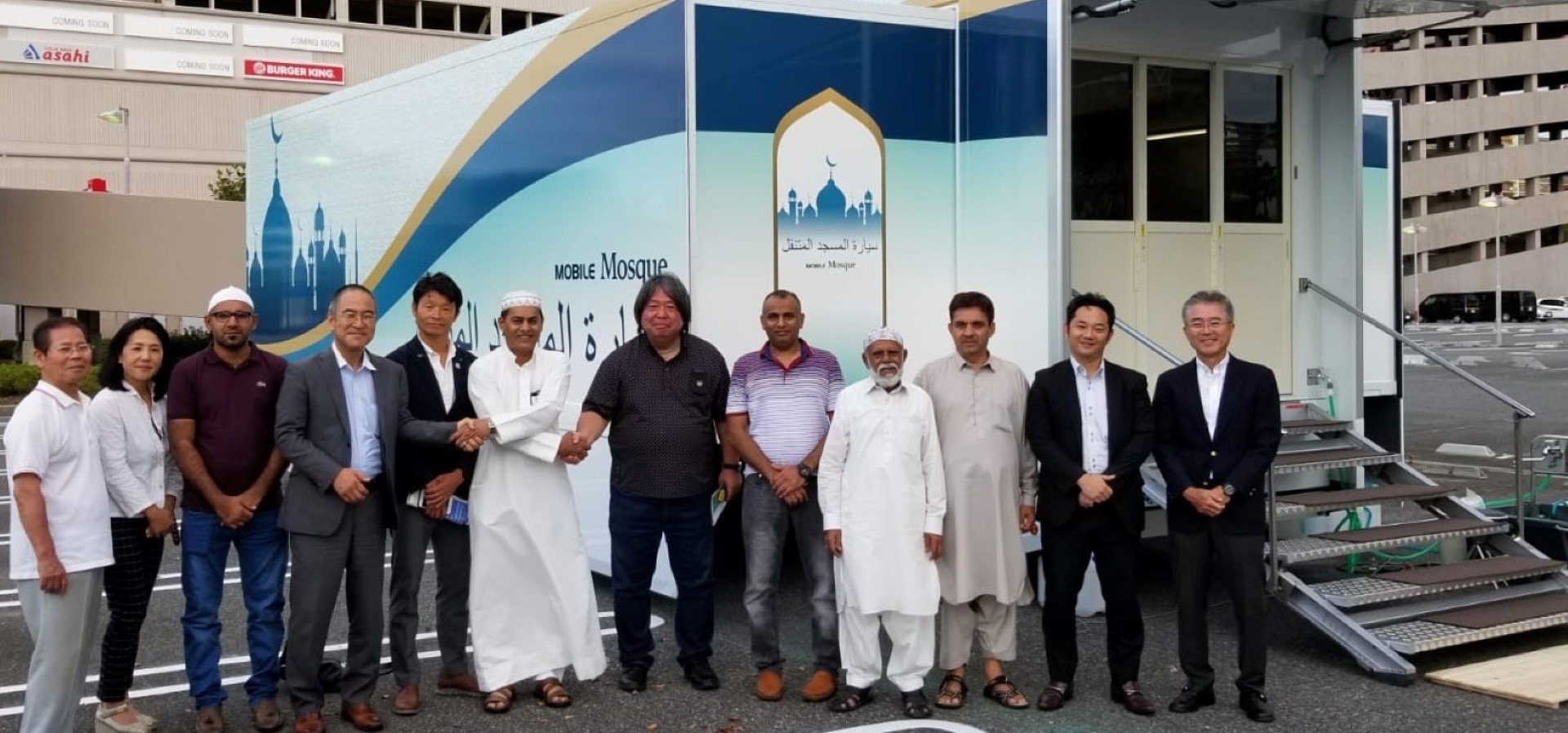 Mobile Mosque exhibition was held in Urayasu Chiba Japan Sep Mr. Saleem Sandha participated as a Muslim advisor.